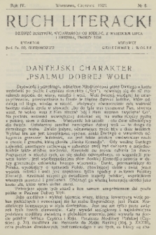 Ruch Literacki. R. 4, 1929, No. 6