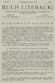 Ruch Literacki. R. 4, 1929, No. 9