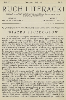 Ruch Literacki. R. 5, 1930, No. 5