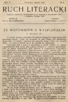 Ruch Literacki. R. 6, 1931, No. 3