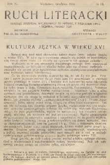 Ruch Literacki. R. 6, 1931, No. 10