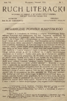 Ruch Literacki. R. 7, 1932, No. 1