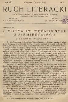 Ruch Literacki. R. 7, 1932, No. 6