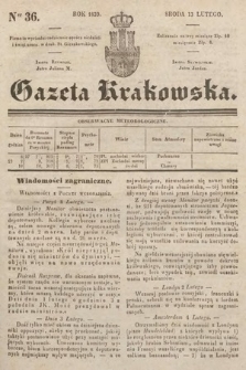 Gazeta Krakowska. 1839, nr 36