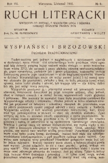 Ruch Literacki. R. 7, 1932, No. 9