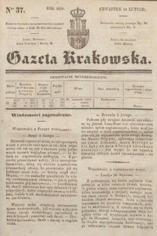 Gazeta Krakowska. 1839, nr 37