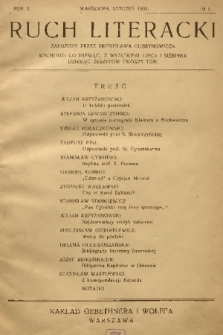 Ruch Literacki. R. 10, 1935, No. 1