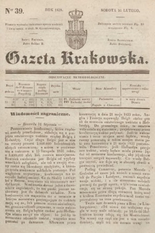 Gazeta Krakowska. 1839, nr 39