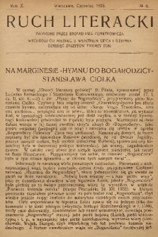 Ruch Literacki. R. 10, 1935, No. 6