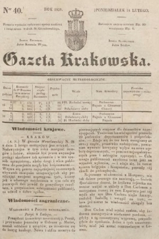 Gazeta Krakowska. 1839, nr 40