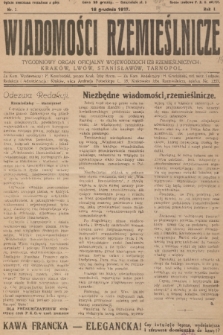 Wiadomości Rzemieślnicze : tygodniowy organ oficjalny Wojewódzkich Izb Rzemieślniczych: Kraków, Lwów, Stanisławów, Tarnopol. R. 1, 1927, nr 1