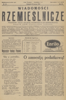 Wiadomości Rzemieślnicze : tygodniowy organ oficjalny Wojewódzkich Izb Rzemieślniczych: Kraków, Lwów, Stanisławów, Tarnopol. R. 2, 1928, nr 12