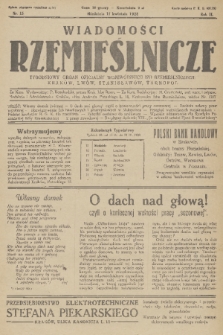 Wiadomości Rzemieślnicze : tygodniowy organ oficjalny Wojewódzkich Izb Rzemieślniczych: Kraków, Lwów, Stanisławów, Tarnopol. R. 2, 1928, nr 15