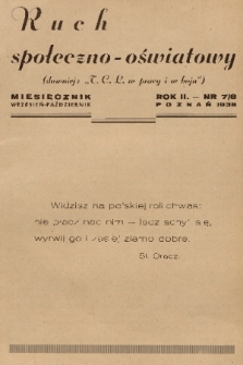 Ruch Społeczno-Oświatowy. R. 2, 1938, nr 7-8