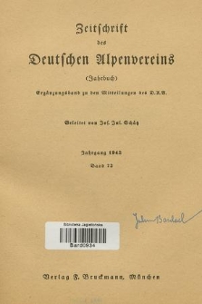 Zeitschrift des Deutschen Alpenvereins. Band 73, 1942