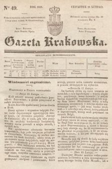 Gazeta Krakowska. 1839, nr 49