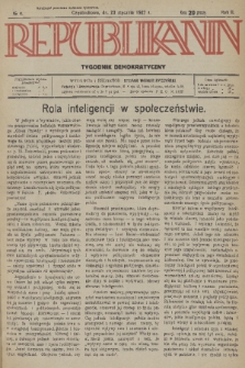 Republikanin : tygodnik demokratyczny. R. 2, 1927, No. 4