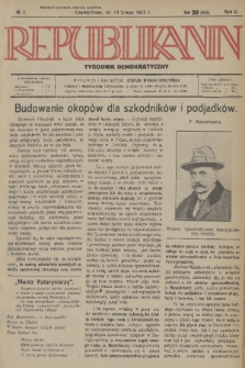 Republikanin : tygodnik demokratyczny. R. 2, 1927, No. 7