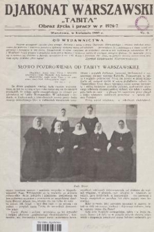 Djakonat Warszawski „Tabita” : obraz życia i pracy w r. 1926/7, nr 3