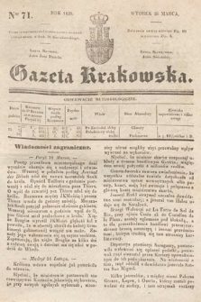 Gazeta Krakowska. 1839, nr 71