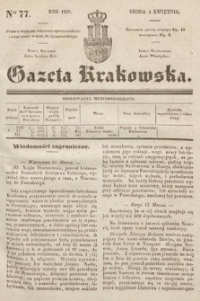 Gazeta Krakowska. 1839, nr 77