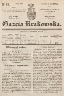 Gazeta Krakowska. 1839, nr 84