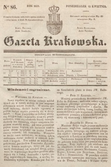 Gazeta Krakowska. 1839, nr 86