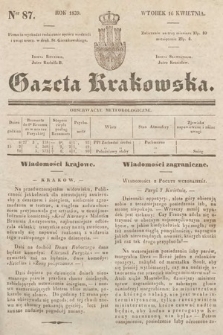 Gazeta Krakowska. 1839, nr 87