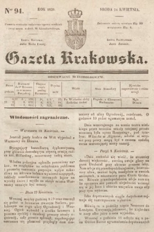 Gazeta Krakowska. 1839, nr 94