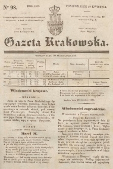 Gazeta Krakowska. 1839, nr 98