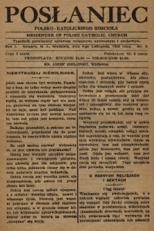 Posłaniec Polsko-Katolickiego Kościoła = Messenger of Polish Catholic Church : tygodnik poświęcony sprawom religijnym, społecznym i naukowym. 1923, nr 3