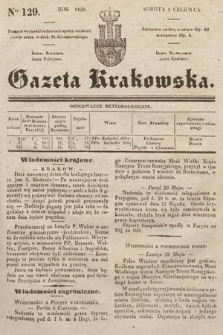 Gazeta Krakowska. 1839, nr 129