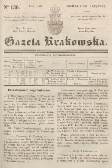 Gazeta Krakowska. 1839, nr 136