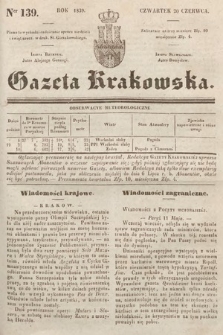 Gazeta Krakowska. 1839, nr 139