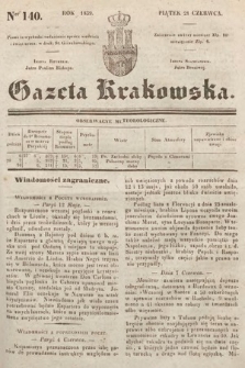 Gazeta Krakowska. 1839, nr 140