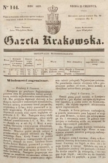 Gazeta Krakowska. 1839, nr 144