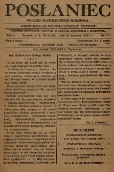 Posłaniec Polsko-Katolickiego Kościoła = Messenger of Polish Catholic Church : tygodnik poświęcony sprawom religijnym, społecznym i naukowym. 1923, No 11