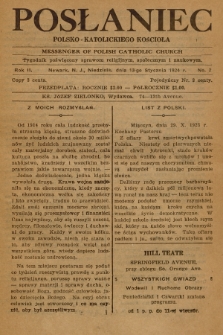 Posłaniec Polsko-Katolickiego Kościoła = Messenger of Polish Catholic Church : tygodnik poświęcony sprawom religijnym, społecznym i naukowym. 1924, No. 2