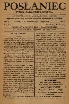 Posłaniec Polsko-Katolickiego Kościoła = Messenger of Polish Catholic Church : tygodnik poświęcony sprawom religijnym, społecznym i naukowym. 1924, No. 8