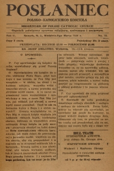 Posłaniec Polsko-Katolickiego Kościoła = Messenger of Polish Catholic Church : tygodnik poświęcony sprawom religijnym, społecznym i naukowym. 1924, No. 10