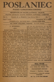 Posłaniec Polsko-Katolickiego Kościoła = Messenger of Polish Catholic Church : tygodnik poświęcony sprawom religijnym, społecznym i naukowym. 1924, No. 11