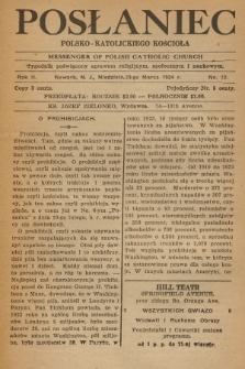 Posłaniec Polsko-Katolickiego Kościoła = Messenger of Polish Catholic Church : tygodnik poświęcony sprawom religijnym, społecznym i naukowym. 1924, No. 12
