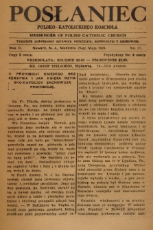 Posłaniec Polsko-Katolickiego Kościoła = Messenger of Polish Catholic Church : tygodnik poświęcony sprawom religijnym, społecznym i naukowym. 1924, No. 21