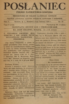 Posłaniec Polsko-Katolickiego Kościoła = Messenger of Polish Catholic Church : tygodnik poświęcony sprawom religijnym, społecznym i naukowym. 1924, No. 25