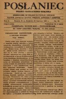 Posłaniec Polsko-Katolickiego Kościoła = Messenger of Polish Catholic Church : tygodnik poświęcony sprawom religijnym, społecznym i naukowym. 1924, No. 26