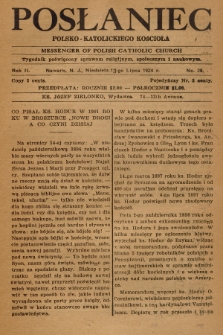 Posłaniec Polsko-Katolickiego Kościoła = Messenger of Polish Catholic Church : tygodnik poświęcony sprawom religijnym, społecznym i naukowym. 1924, No. 28