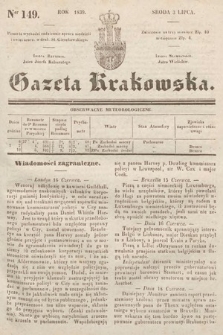 Gazeta Krakowska. 1839, nr 149