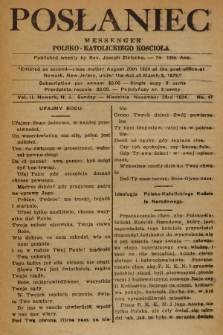 Posłaniec : Messenger Polsko-Katolickiego Kościoła : tygodnik poświęcony sprawom religijnym, społecznym i naukowym. 1924, No. 47