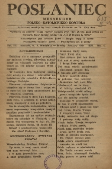 Posłaniec : Messenger Polsko-Katolickiego Kościoła. 1925, No. 1