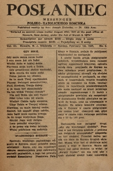 Posłaniec : Messenger Polsko-Katolickiego Kościoła. 1925, No. 5